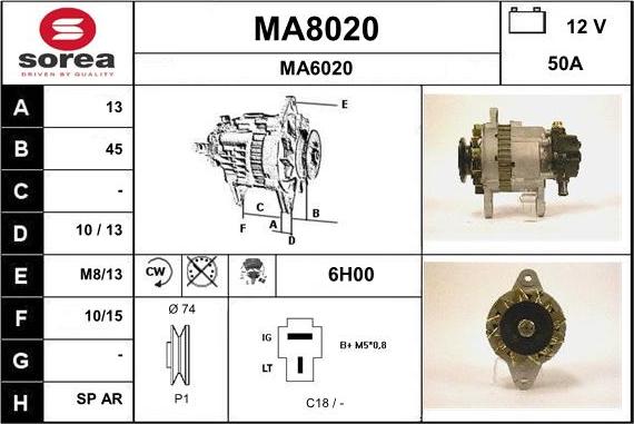 SNRA MA8020 - Генератор autospares.lv