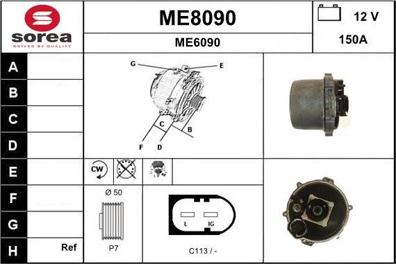 SNRA ME8090 - Генератор autospares.lv