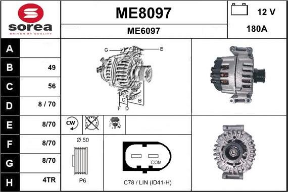 SNRA ME8097 - Генератор autospares.lv