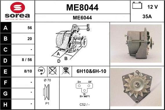 SNRA ME8044 - Генератор autospares.lv