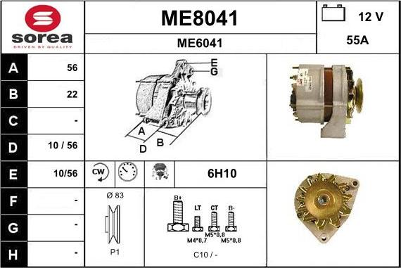 SNRA ME8041 - Генератор autospares.lv