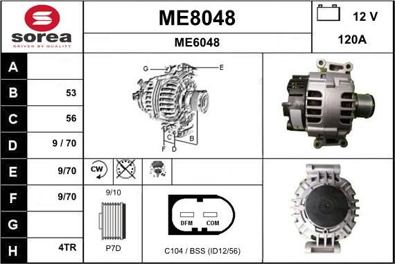 SNRA ME8048 - Генератор autospares.lv