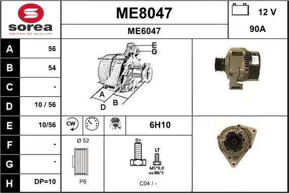 SNRA ME8047 - Генератор autospares.lv