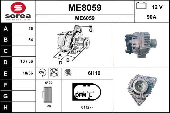 SNRA ME8059 - Генератор autospares.lv