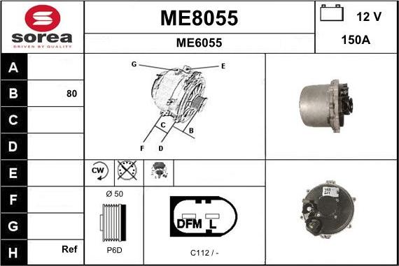 SNRA ME8055 - Генератор autospares.lv