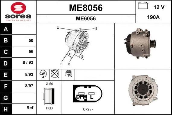 SNRA ME8056 - Генератор autospares.lv