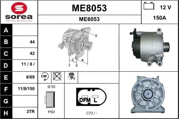 SNRA ME8053 - Генератор autospares.lv