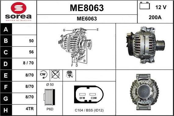 SNRA ME8063 - Генератор autospares.lv