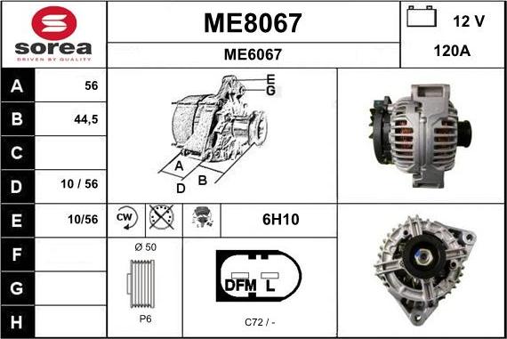 SNRA ME8067 - Генератор autospares.lv