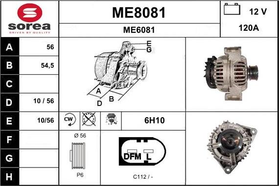 SNRA ME8081 - Генератор autospares.lv