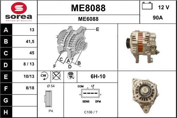 SNRA ME8088 - Генератор autospares.lv