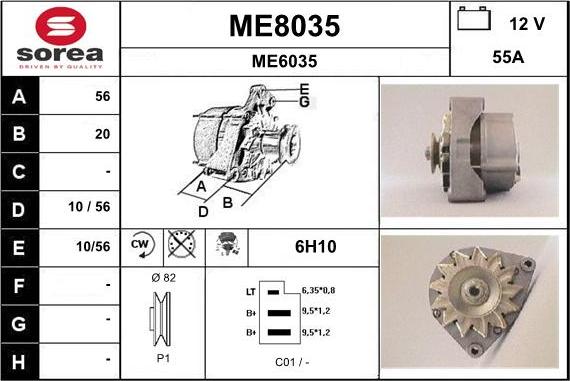 SNRA ME8035 - Генератор autospares.lv