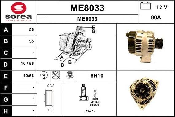 SNRA ME8033 - Генератор autospares.lv