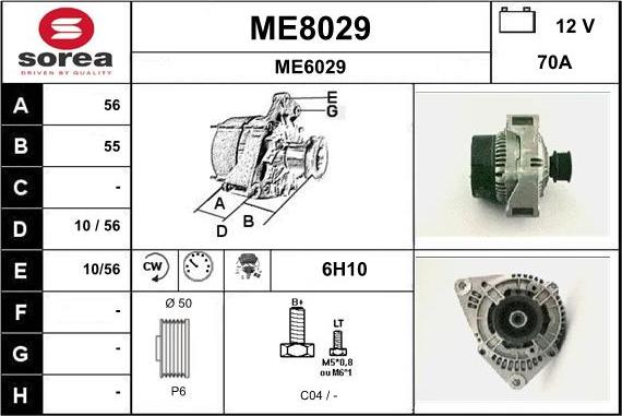 SNRA ME8029 - Генератор autospares.lv