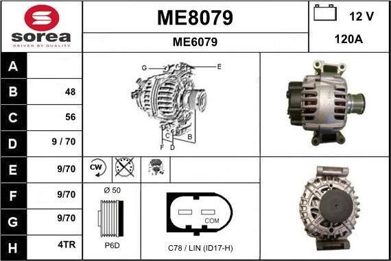 SNRA ME8079 - Генератор autospares.lv