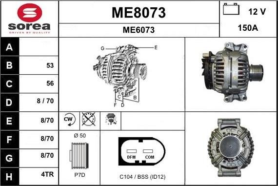 SNRA ME8073 - Генератор autospares.lv