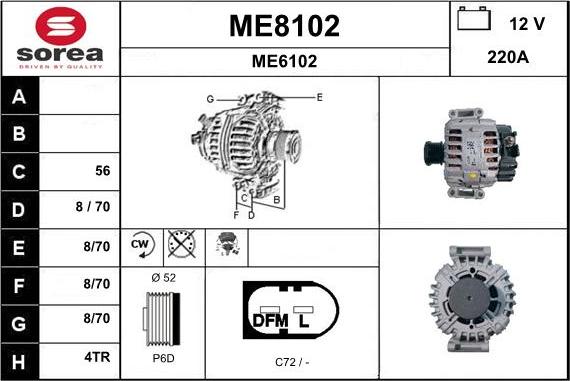 SNRA ME8102 - Генератор autospares.lv