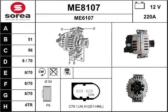 SNRA ME8107 - Генератор autospares.lv