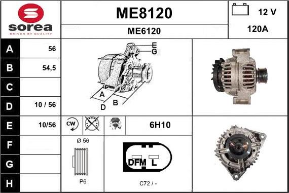 SNRA ME8120 - Генератор autospares.lv