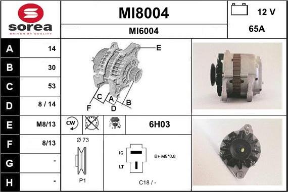SNRA MI8004 - Генератор autospares.lv