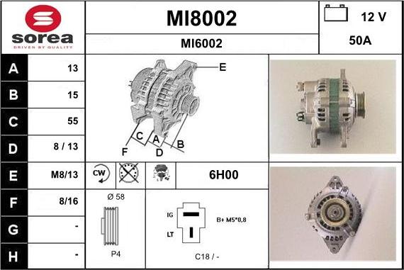 SNRA MI8002 - Генератор autospares.lv