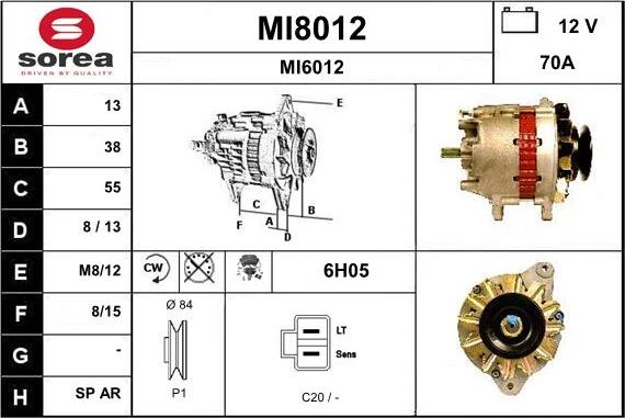 SNRA MI8012 - Генератор autospares.lv