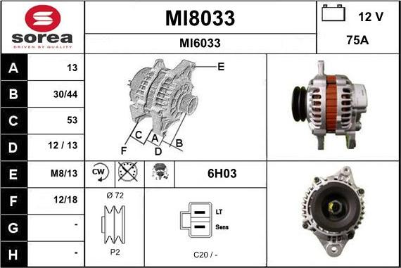SNRA MI8033 - Генератор autospares.lv