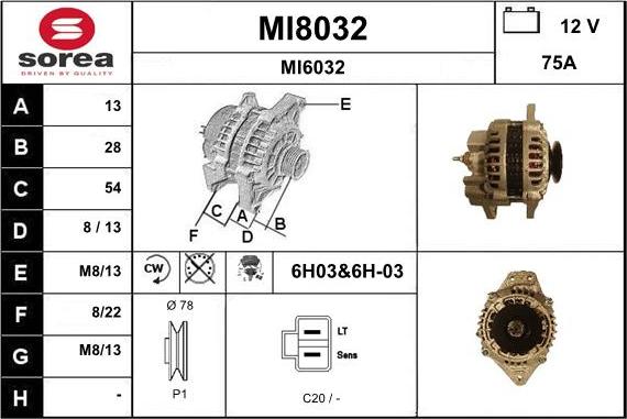 SNRA MI8032 - Генератор autospares.lv