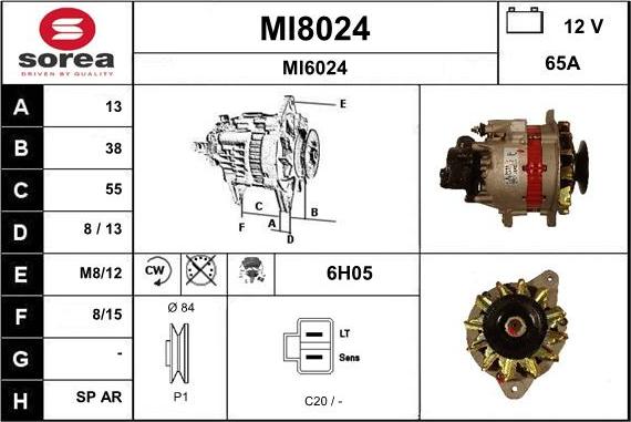 SNRA MI8024 - Генератор autospares.lv