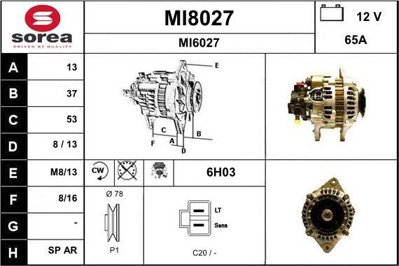 SNRA MI8027 - Генератор autospares.lv