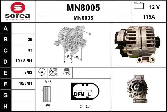 SNRA MN8005 - Генератор autospares.lv