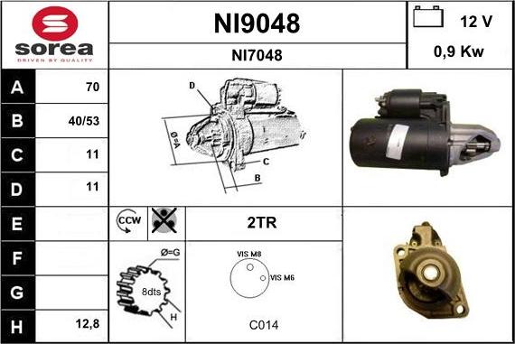 SNRA NI9048 - Стартер autospares.lv