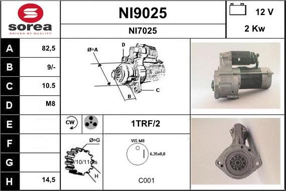 SNRA NI9025 - Стартер autospares.lv