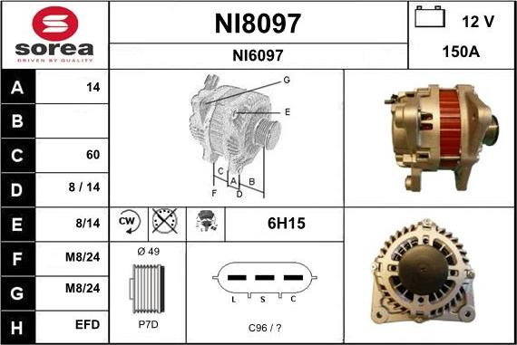 SNRA NI8097 - Генератор autospares.lv