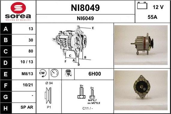 SNRA NI8049 - Генератор autospares.lv