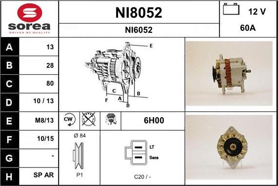 SNRA NI8052 - Генератор autospares.lv