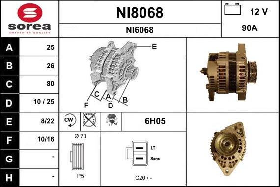 SNRA NI8068 - Генератор autospares.lv