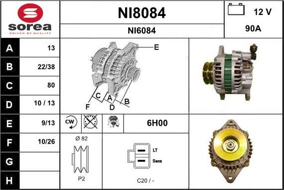 SNRA NI8084 - Генератор autospares.lv