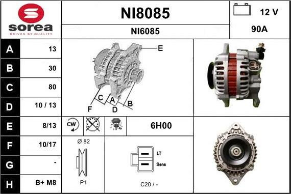 SNRA NI8085 - Генератор autospares.lv