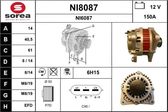 SNRA NI8087 - Генератор autospares.lv