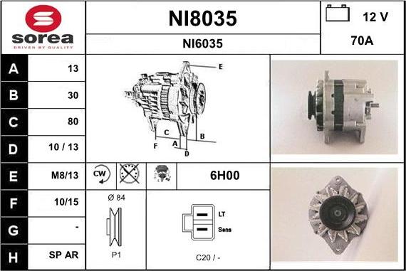 SNRA NI8035 - Генератор autospares.lv