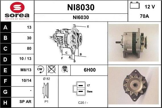 SNRA NI8030 - Генератор autospares.lv