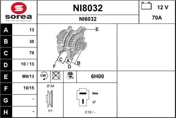 SNRA NI8032 - Генератор autospares.lv