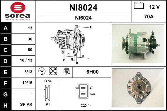 SNRA NI8024 - Генератор autospares.lv