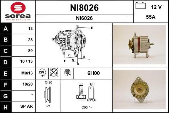 SNRA NI8026 - Генератор autospares.lv