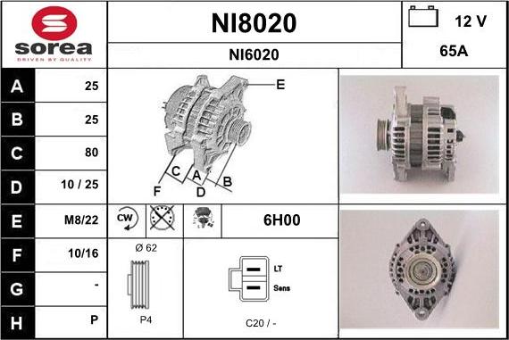 SNRA NI8020 - Генератор autospares.lv