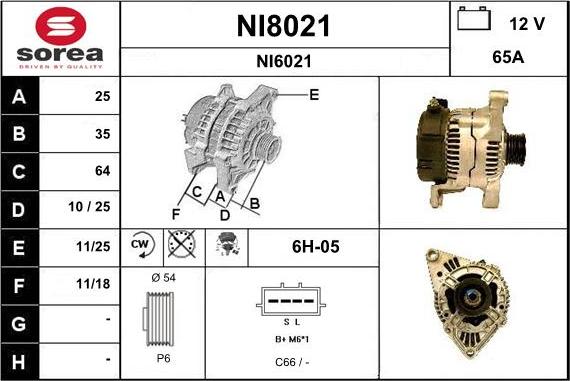 SNRA NI8021 - Генератор autospares.lv