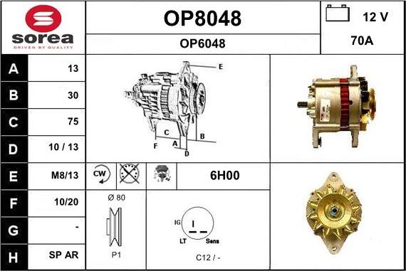 SNRA OP8048 - Генератор autospares.lv