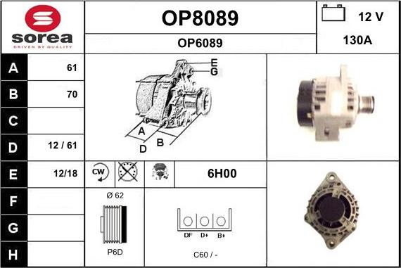 SNRA OP8089 - Генератор autospares.lv