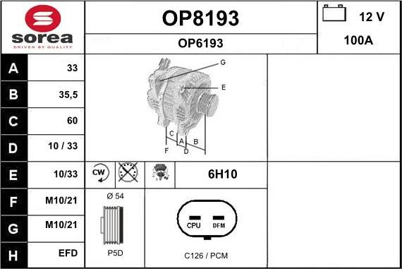 SNRA OP8193 - Генератор autospares.lv